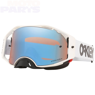 Фото Защитные очки OAKLEY Airbrake MX Factory Pilot White, Prizm Sapphire линза (HD)