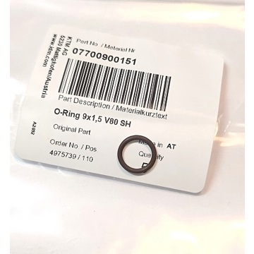 Фото Уплотнительное кольцо 9x1,5 V80 SH (OEM) KTM SX-F/EXC-F250-350