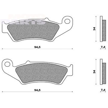 Фото Тормозные колодки BRAKING CM46, передние - CR(F)/KX(F)/RM(Z)04-21,YZF250 01-