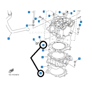Фото Комплект верхних прокладок (OEM) Yamaha YZF450 14-17, WRF450 16-18