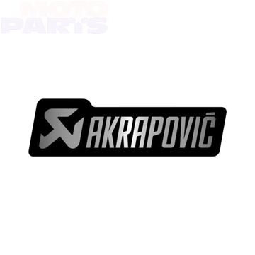 Фото Наклейки для глушителей AKRAPOVIC чёрная/серая, размер 150x44мм (термостойкая)