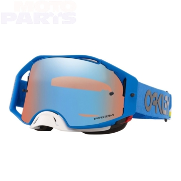 Фото Защитные очки OAKLEY Airbrake MX Heritage Stripe Blue, с синей зеркально