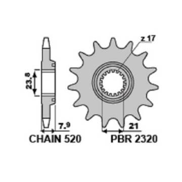 Фото Звезда передняя 520-13T PBR, Honda CRF250R 18-19