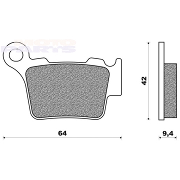 Фото Тормозные колодки NEWFREN SD1, задние - SX/F, EXC125-525 04-21, TC/TE/FC/FE 14-