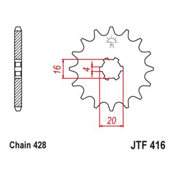 Фото Звезда передняя 420-14T, Suzuki RM85 02-24