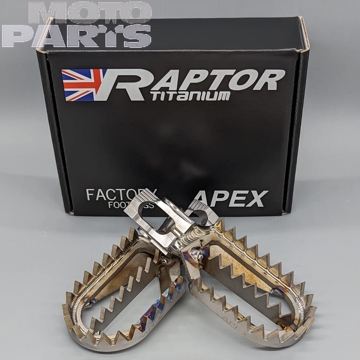 Фото Подножки титановые RAPTOR Apex(5мм назад/ниже), SX(F)/TC/FC 23-24, EXC(F) 24-25, MC(F) 24-25