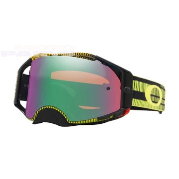 Фото Защитные очки OAKLEY Airbrake MX Frequency Green, с красной зеркальной л