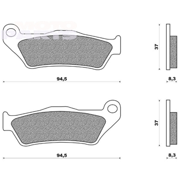 Фото Тормозные колодки BRAKING CM46, передние - SX/F 125-525 99-24, TC/TE/FC/FE12