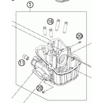 Фото Головка цилиндра OEM KTM SXF450 13-15