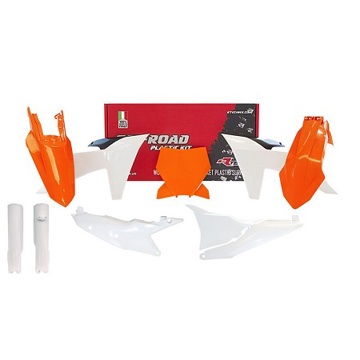 Фото Комплект пластика RTECH, оранжево-белый, SX(F)125-450 23-24 (+защита передней вилки)
