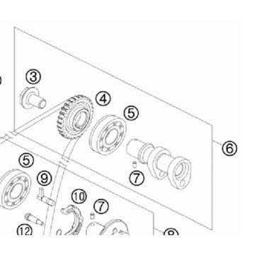 Фото Распредвал (впускной) OEM KTM SXF250 10-12