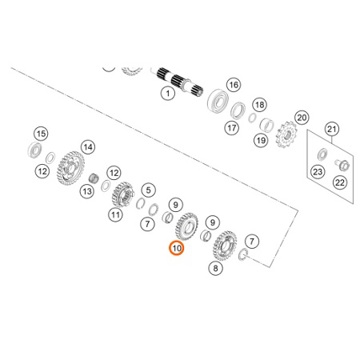 Фото Шестерня 4-й передачи (OEM) KTM SX/TC/MC85 26-..