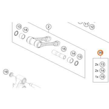 Фото Ремкомплект вилки прогрессии (OEM) KTM SX/SXF125-450 25-