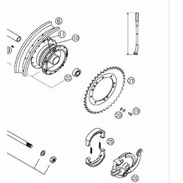 Фото Звезда задняя 44T, OEM KTM SX50 01-08