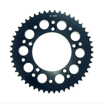 Фото Звезда задняя алюминиевая 420-50T черная (OEM) KTM SX65 98-24, Husqvarna TC65 17-24, GasGas MC65 21-24