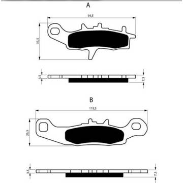 Фото Тормозные колодки BRAKING CM44, передние - KX85 00-13, RM85 05-10