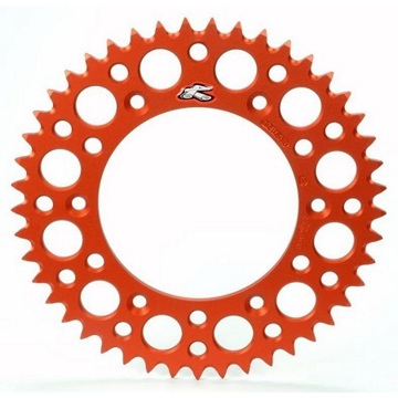 Фото Звезда задняя алюминиевая оранжевая 520-52T Renthal Ultralight, KTM SX(F)/EXC(F)125-505 02-, Husqvarna TC/TE/FC/FE125-505 14-, GasGas MC(F)/EC(F)125-505 21-
