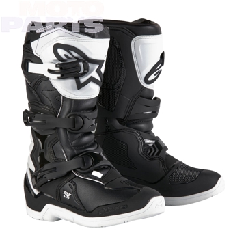 Фото Детские мото ботинки ALPINESTARS Tech3S, белые/чёрные, размер 8(42)