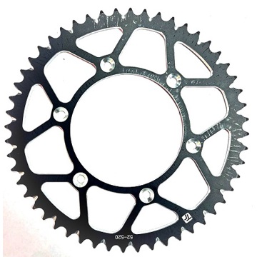 Фото Звезда задняя алюминиевая чёрная 520-49T Tech Pro, Yamaha YZ450F 03-25, YZ250F 01-25, YZ250 99-25, YZ125 99-25, WR450F 03-25, WR250F 07-25