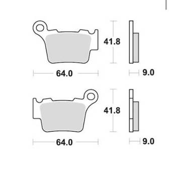 Фото Колодки тормозные задние KTM EXC/SX, GasGas EC/MC, Husqvarna FC/TE 01-25