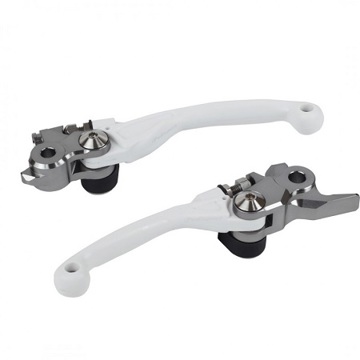 Фото Комплект откидных рычагов (гнущиеся) Brembo/Magura Polisport белые KTM SX(F)125-500 14-16, TC/FC 19-22