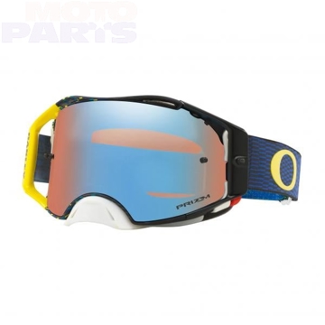 Фото Защитные очки OAKLEY Airbrake MX Equalizer Blue Yellow, с синей зеркально