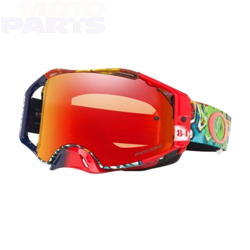 Фото Защитные очки OAKLEY Airbrake MX Herlings Signature Graffito RWB, с красной зерка