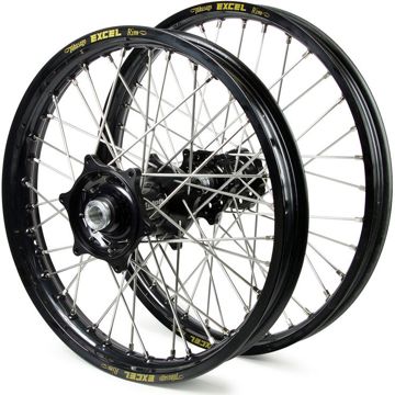 Фото Колесо переднее 21*1,6 (черный обод - черная ступица) 22мм HAAN WHEELS, KTM SX/SXF125-505, HSQ TC/FC125-505, GG MC/MCF125-505