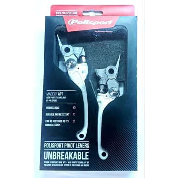 Фото Комплект рычагов тормоза и сцепления POLISPORT, белый, SX65 14-23, SX85 13-26