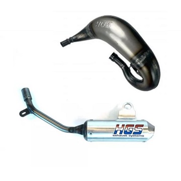 Фото Выхлопная система в сборе HGS Grey steel, KTM SX50 24-25, Husqvarna TC50 24-25, GasGas MC50 24-25