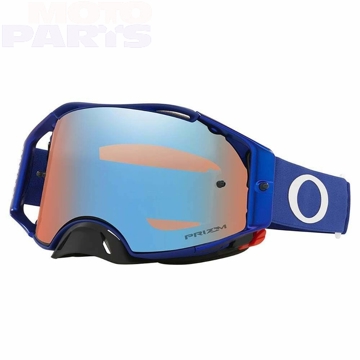 Фото Защитные очки OAKLEY Airbrake MX, синие, Prizm Sapphire Iridium (HD, зеркальная линза)