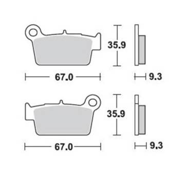 Фото Колодки задние Braking, Yamaha YZ/YZF 250/450 07-19, Suzuki RMZ 250/450 06-19, Kawasaki KX/KXF 250/450 06-19