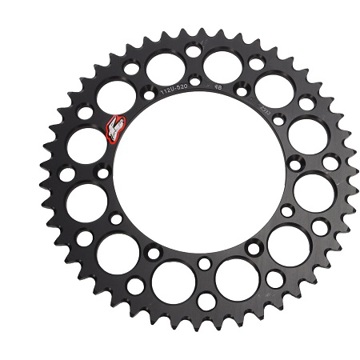 Фото Звезда задняя алюминиевая чёрная 520-51T Renthal Ultralight, Kawasaki KX450F 06-25, KX250F 04-25, KX250 82-08, KX125 99-08