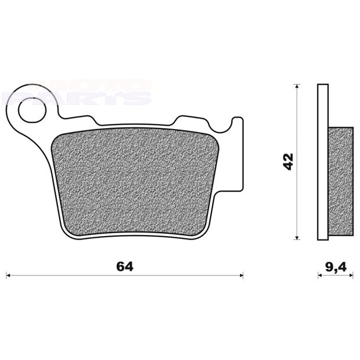 Фото Тормозные колодки BRAKING CM46, задние - SX/F, EXC125-525 04-21, TC/TE/FC/FE12