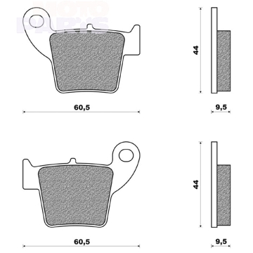 Фото Тормозные колодки BRAKING CM46, задние - CR125/250 02-08, CRF150 07-09, CRF250