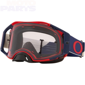 Фото Защитные очки OAKLEY Airbrake MX B1B, красные/темно синие, с прозрачной линзой