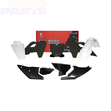 Фото Комплект пластика RTECH, черный/белый, TC/FC125-450 23-24