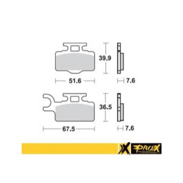 Фото Тормозные колодки передние Pro-X Kawasaki KX65 00-21/Suzuki RM65 03-05