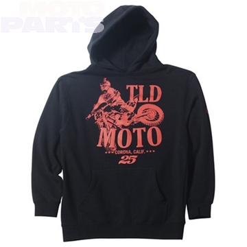 Фото Детская кофта TLD Moto PO, черная, размер Y-S