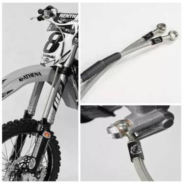 Фото Армированный тормозной шланг передний Moto-Master, KTM SX85 21-25, Husqvarna TC85 21-25, GasGas MC85 21-25