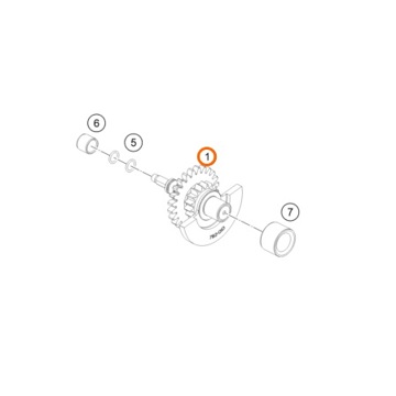 Фото Шестерня балансирного вала (OEM) KTM SX-F250/350 19-.., EXC-F250/350 19-.., Husqvarna FC250/350 19-.., FE250/350 19-.., GasGas MC-F250/350 21-..