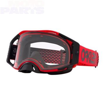 Фото Защитные очки OAKLEY Airbrake MX Moto Red, с прозрачной линзой