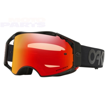 Фото Защитные очки OAKLEY Airbrake MX Factory Pilot Black, чёрные, с красной з